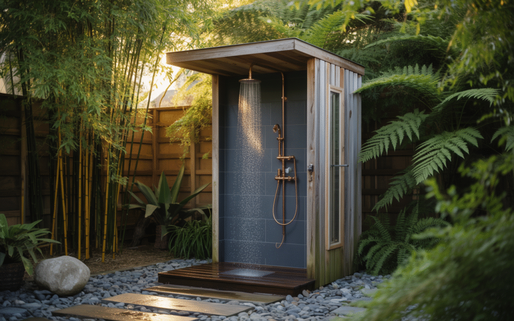 Solar-Heated Shower