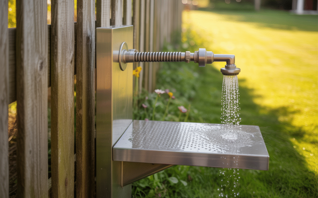 Wall-Mounted Hose Bib Shower