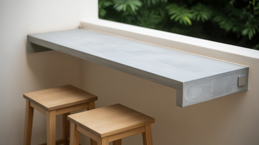 Narrow Floating Wall Table