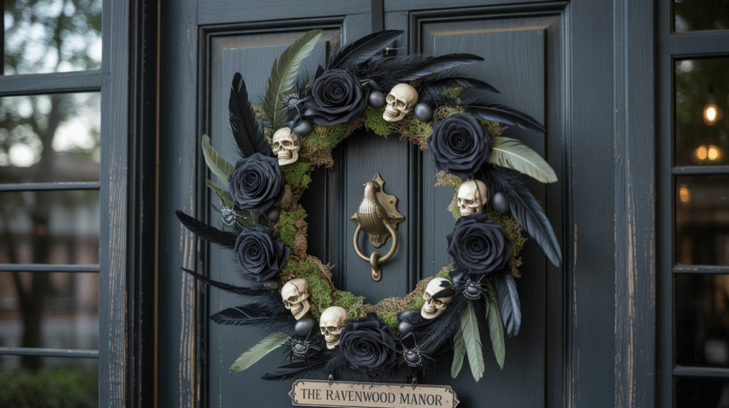 Hang a wreath that screams Halloween