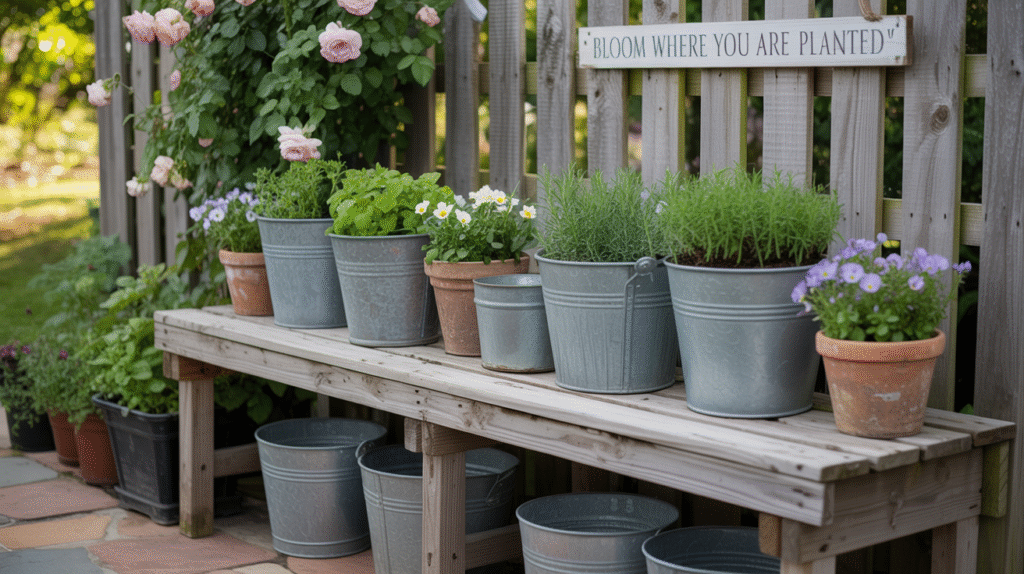 Rustic Potting Bench