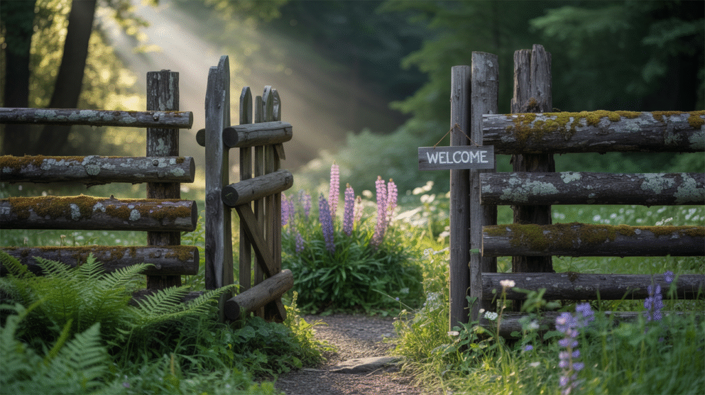  Rustic Log Fence