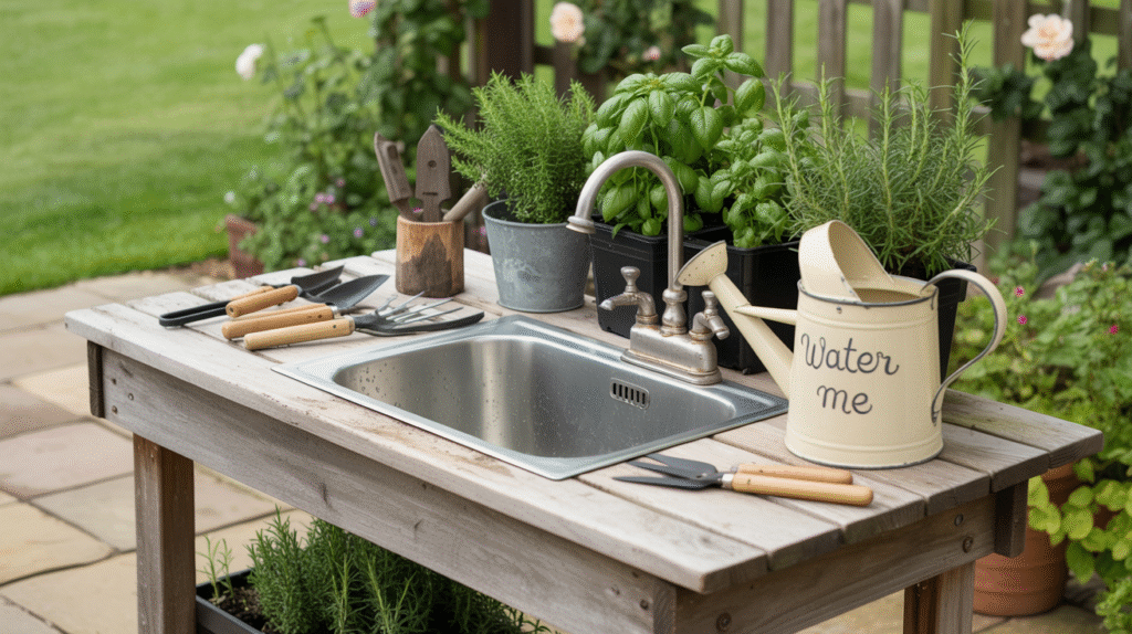 Potting Table With Sink