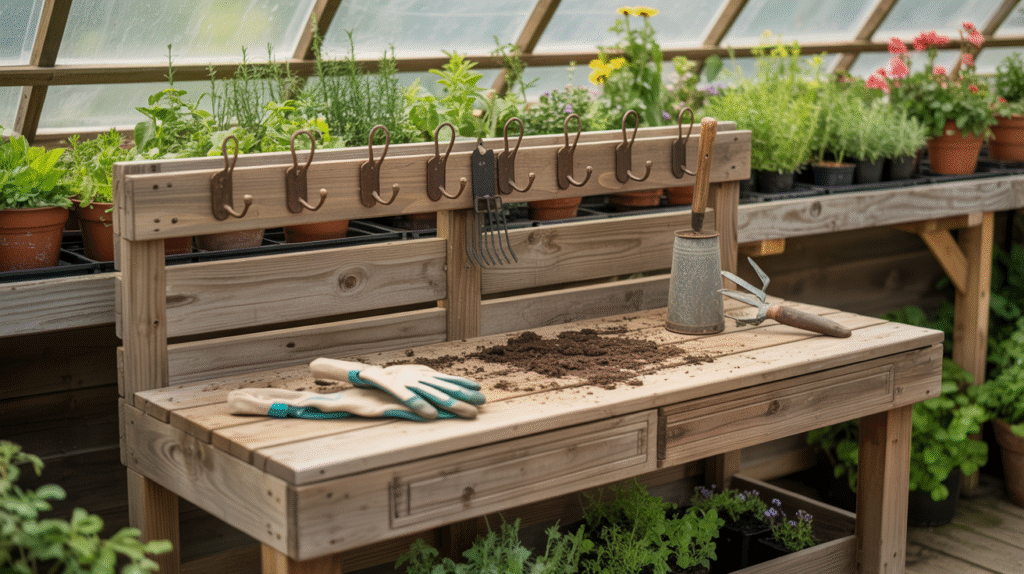 Wooden Worktop Bench