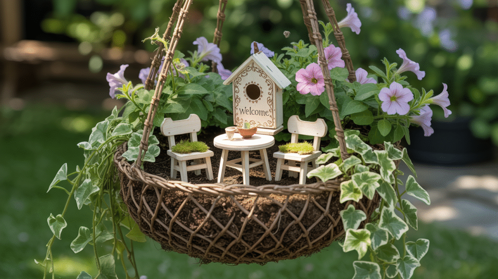 Hanging Fairy Garden