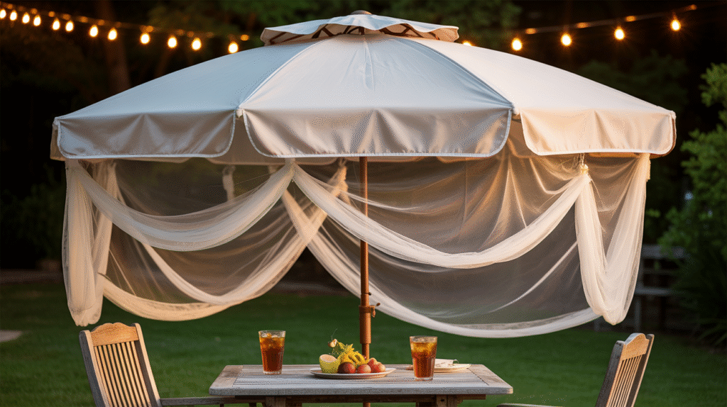 Umbrella with Mosquito Netting