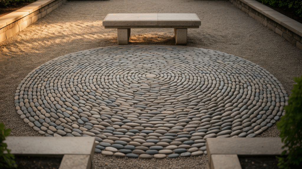 Pebble Mosaic Zen Garden