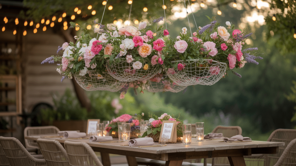 Hanging Flower Chandeliers