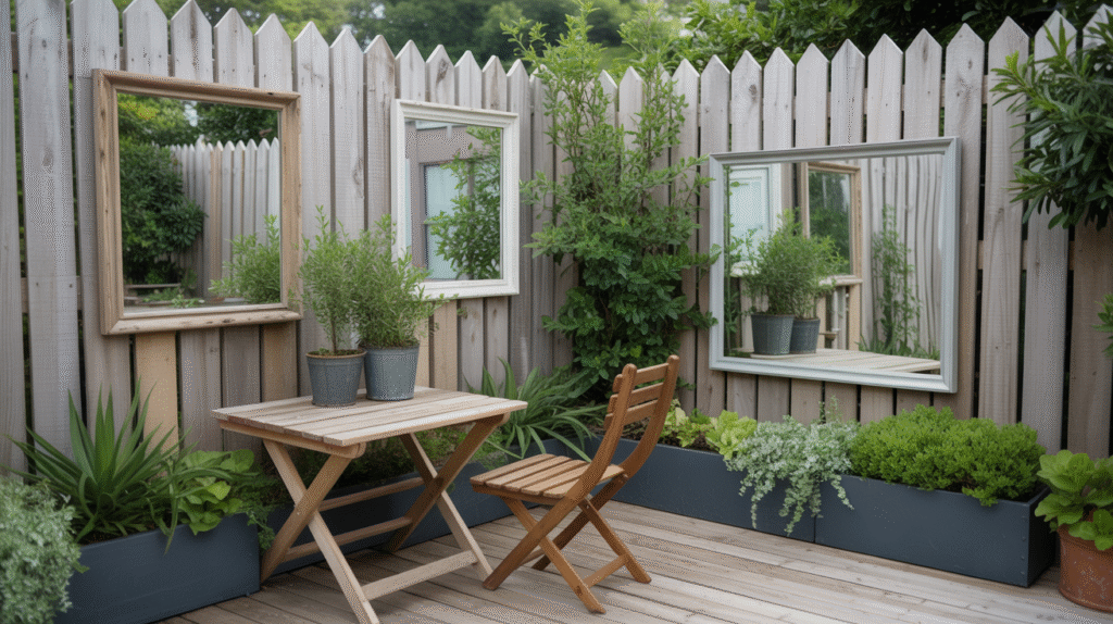 DIY Garden Mirror Illusions