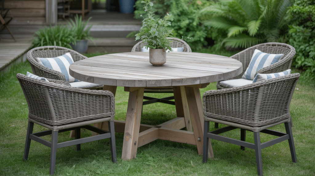 Round Reclaimed Wood Table