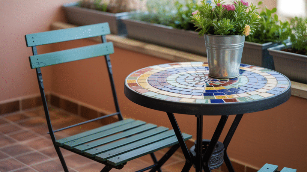 Mosaic Tile Bistro Table