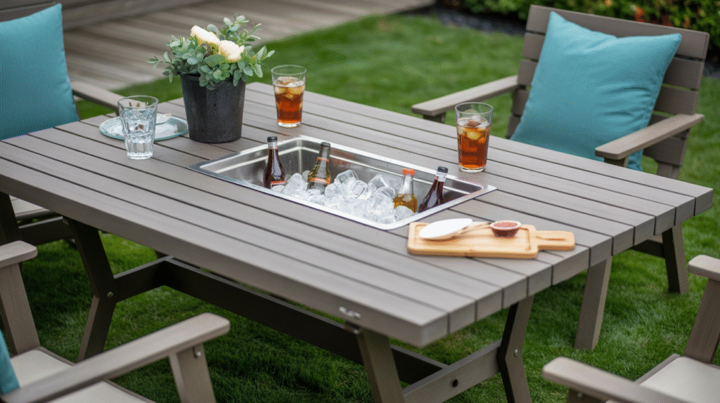 Convertible DIY Table with Cooler