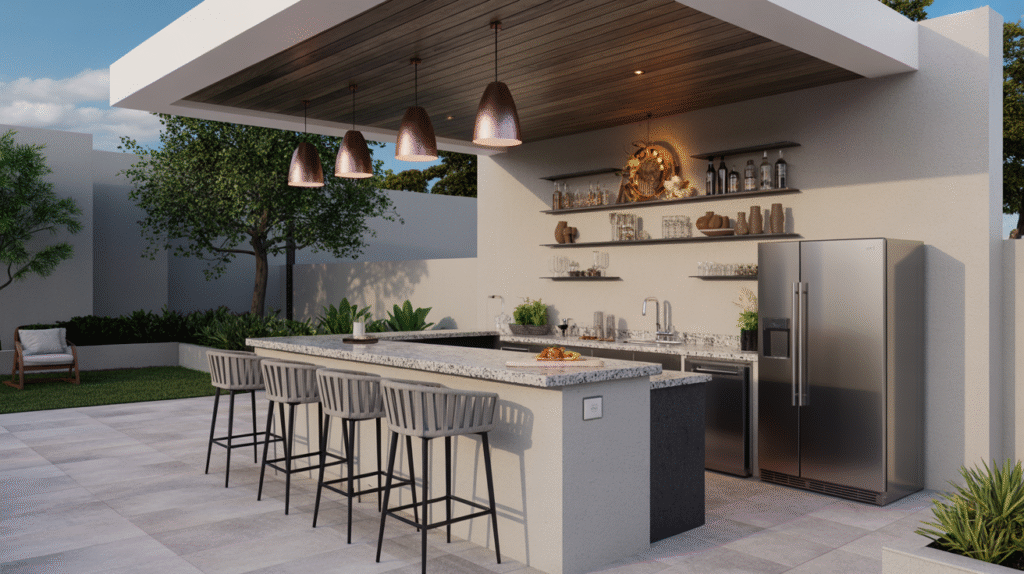 High-End Luxury Bar Setup
