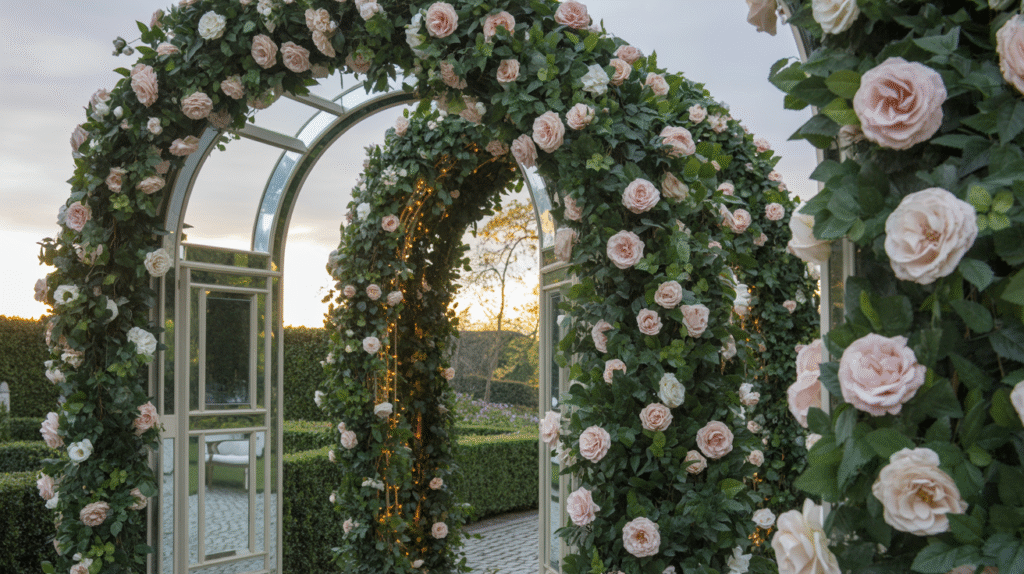 Mirrored Garden Arbors