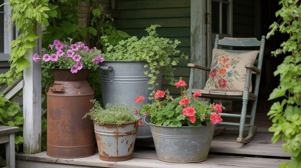 Upcycled Antique Containers for One-of-a-Kind Charm