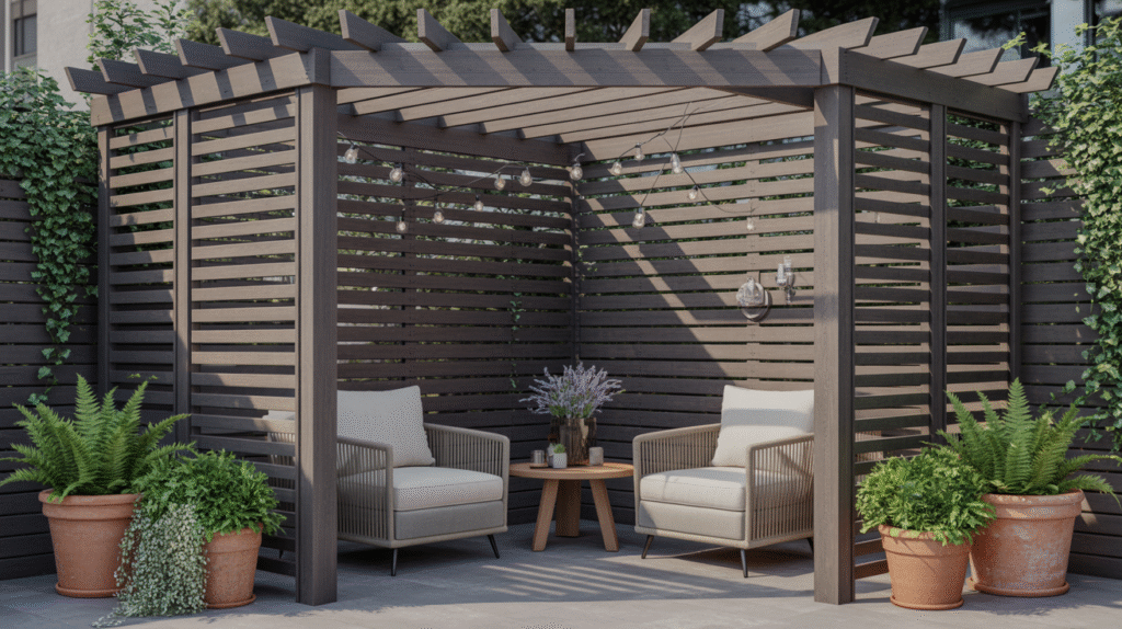 Corner Pergola for a Small Yard