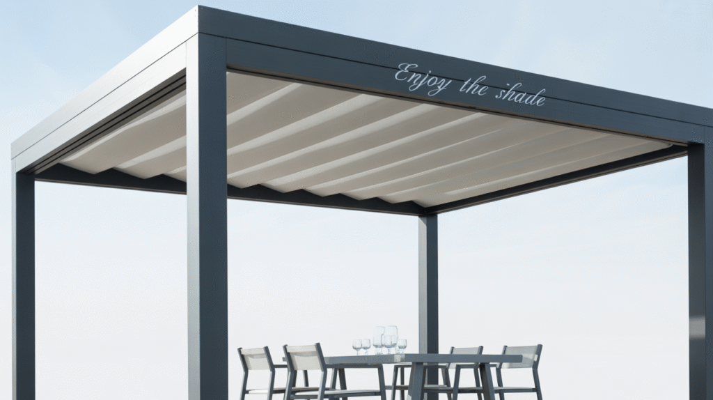 Pergola with Retractable Canopy for Flexible Shade