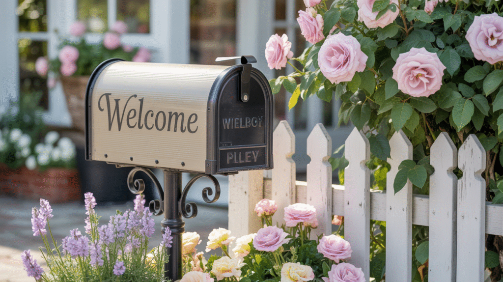 Mailbox Flower Bed with a Picket Fence – Classic Cottage Style