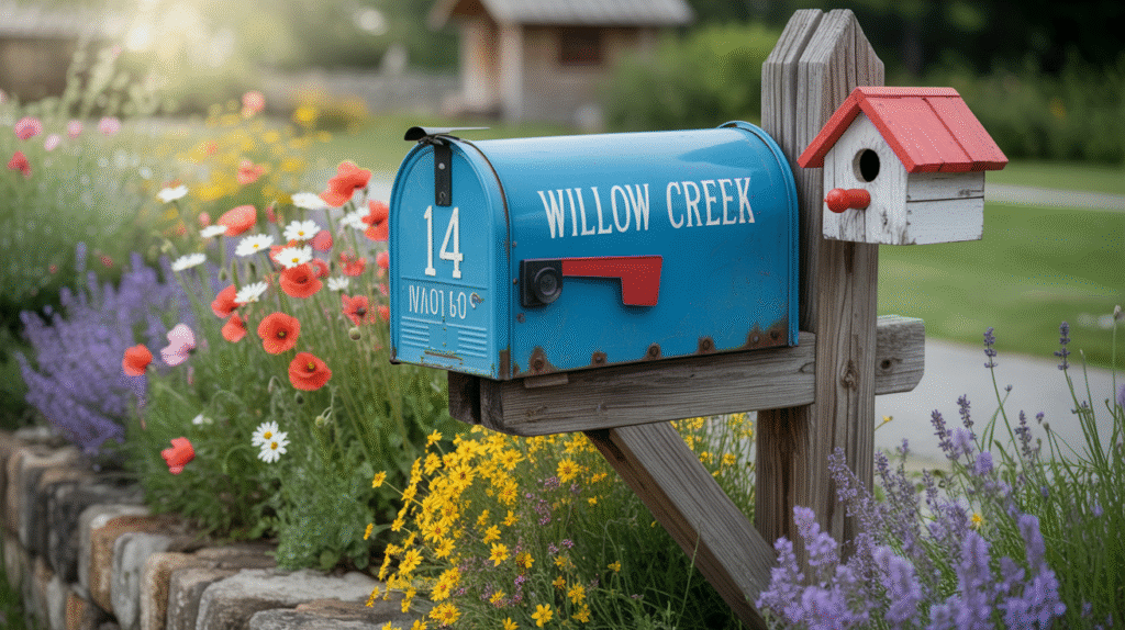 Mailbox Flower Bed with a Birdhouse – Inviting Nature In