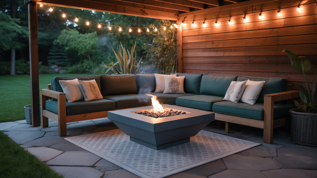 Cozy Fire-Pit Lounge