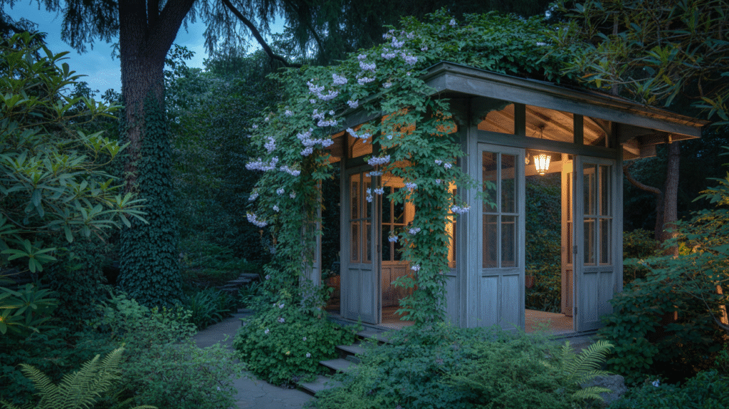 Secret Garden Hideaway Pavilion Nestled in Lush Greenery for a Private Escape