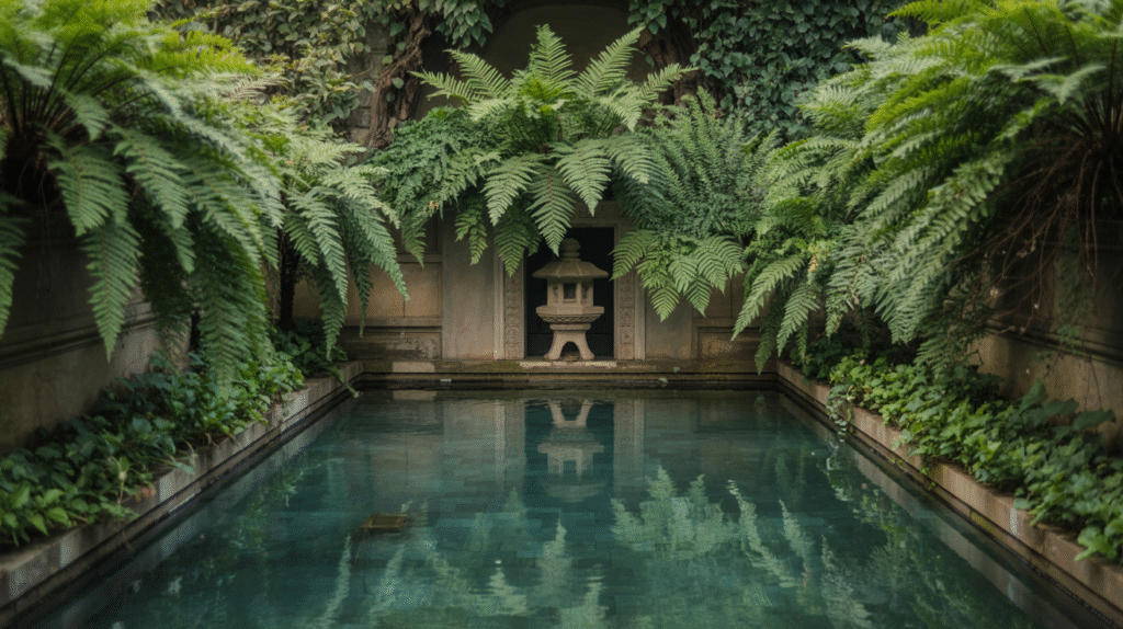 Fern-Lined Reflecting Pool