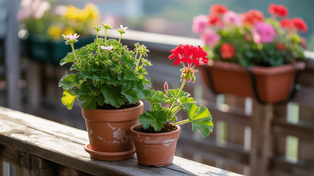 Citronella with Geraniums – A Compact & Colorful Duo