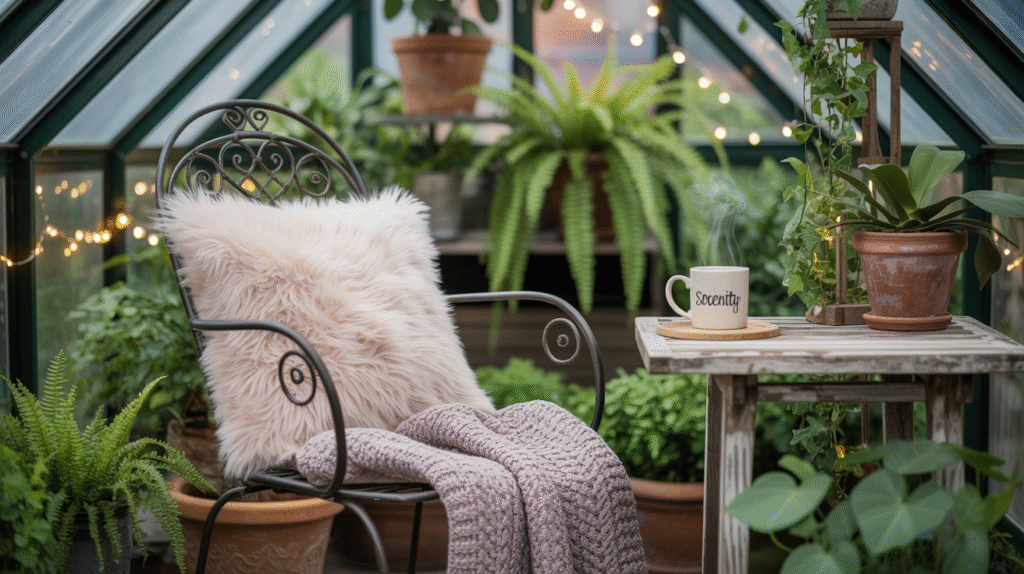 DIY Greenhouse Nook That Doubles as a Relaxation Spot
