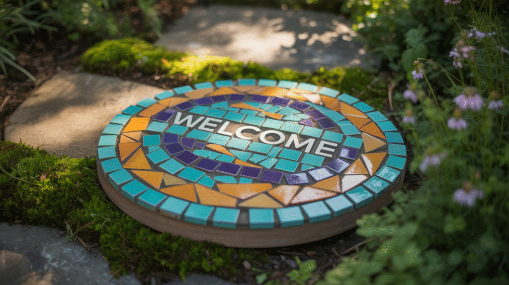 DIY Mosaic Garden Stones