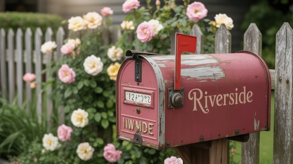 Mailbox Flower Bed with a Decorative Fence – Structured Elegance