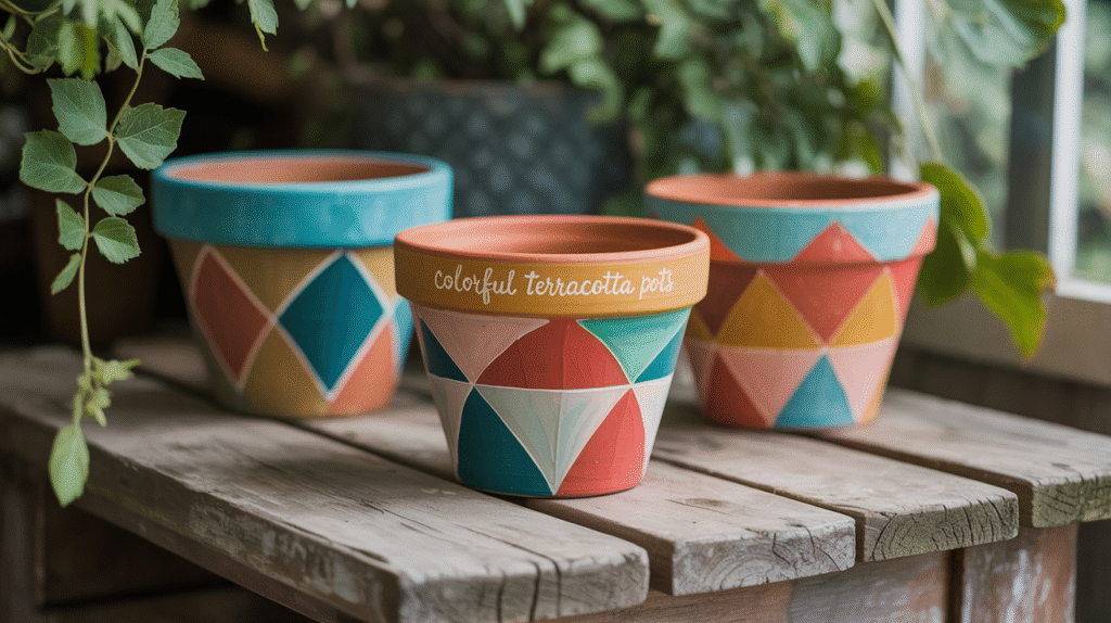 Painted Terracotta Pots