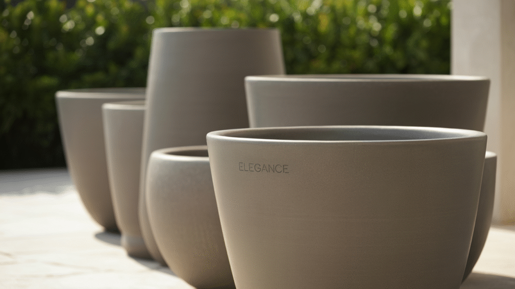 Sleek Fiberglass and Lightweight Composite Planters for Easy Styling
