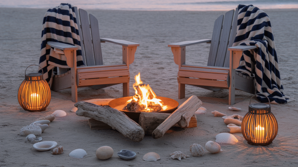 Coastal-Inspired Firepit Corners