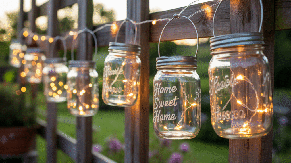 Garden Lanterns from Jars