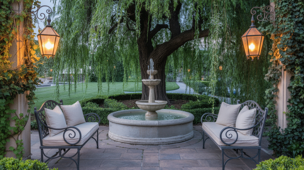 Whispering Willow Fountain Sanctuary