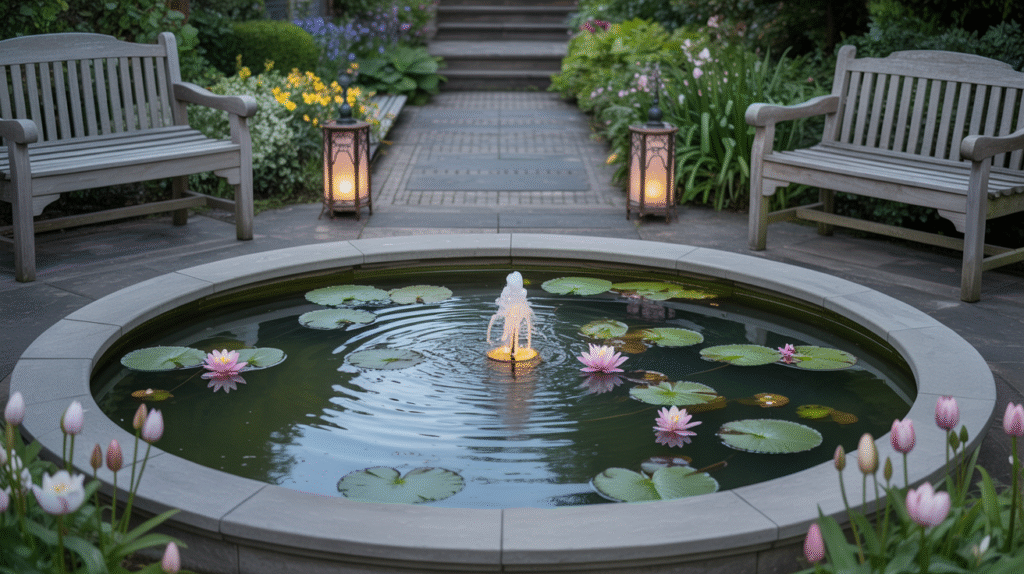 Lily Pond Fountain Harmony