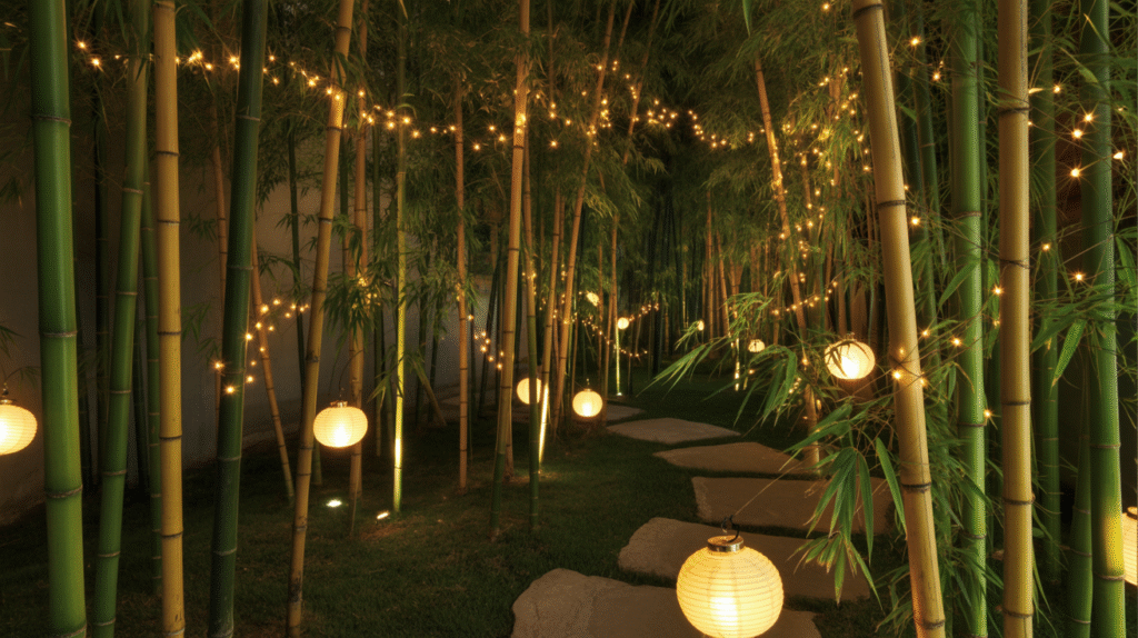 Illuminated Bamboo Garden