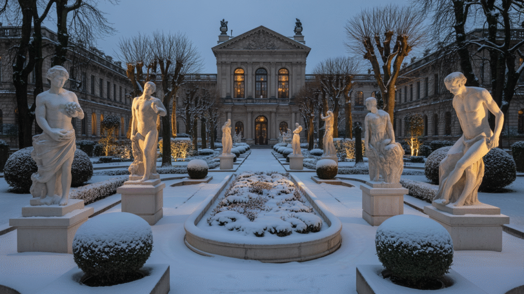 Snow-Covered Sculptures