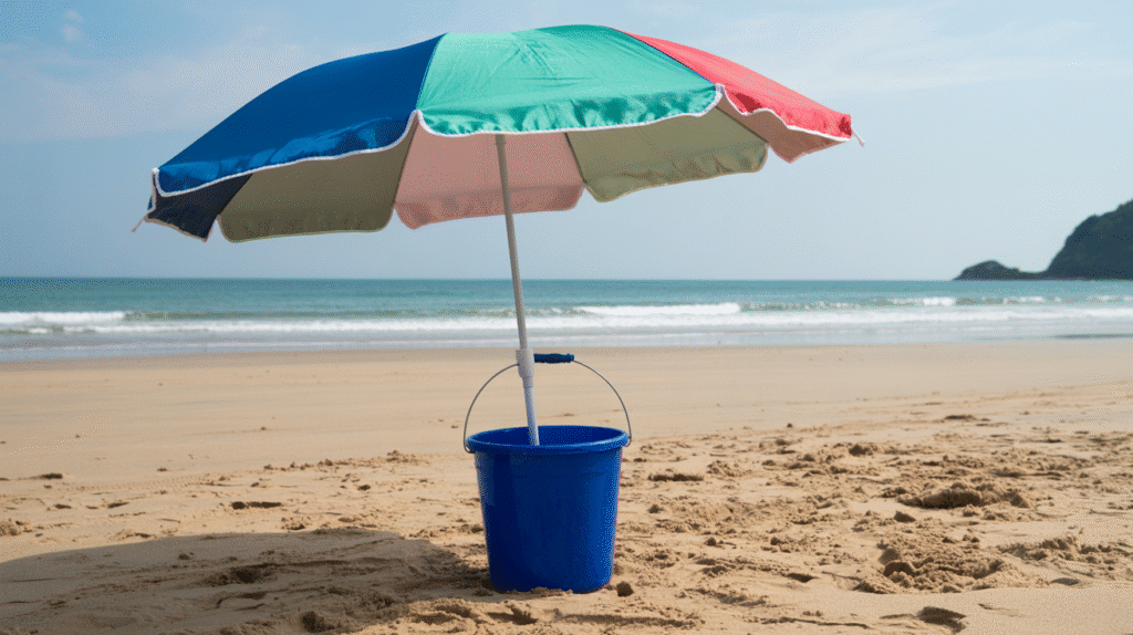 Beach Bucket Umbrella Stand