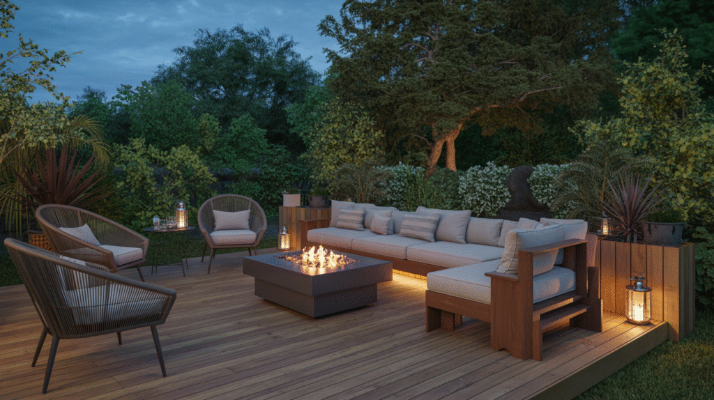 Inviting Cedar Lounge Deck