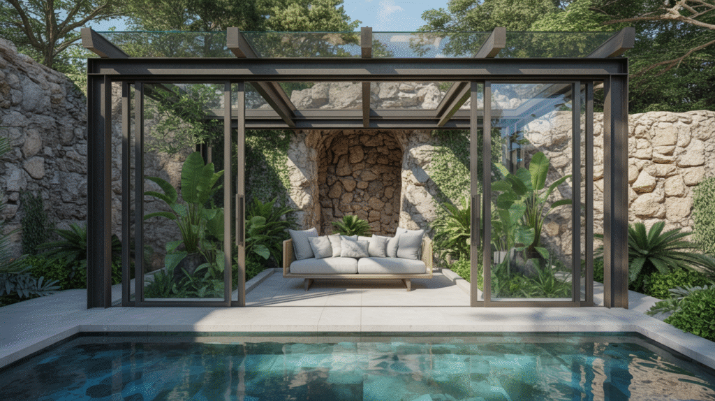 Modern Glass-Front Grotto