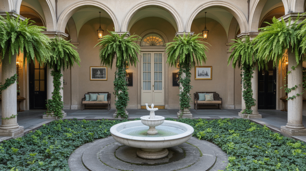 Fern-Wrapped Courtyard