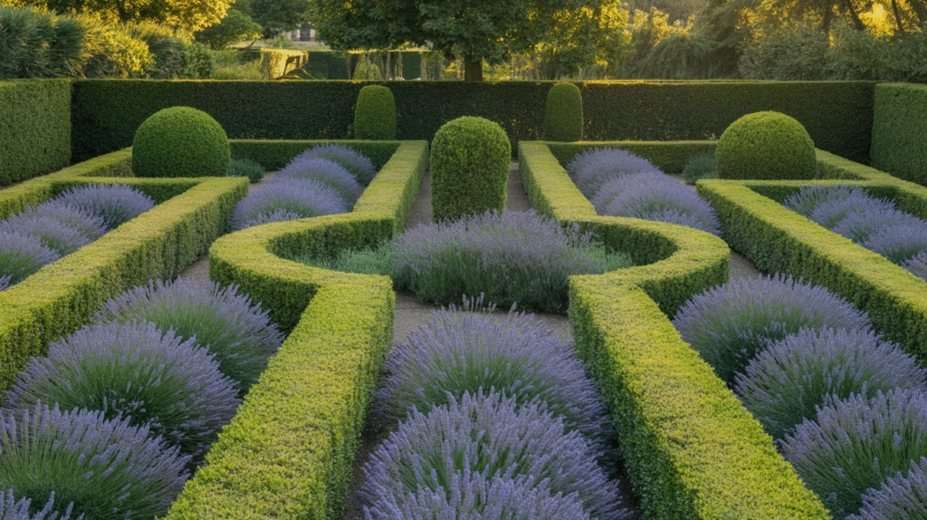 Lavender and Boxwood Parterre