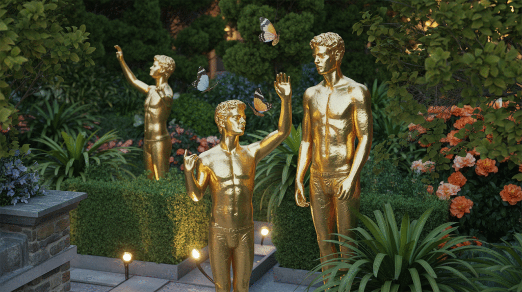 Gilded Statues