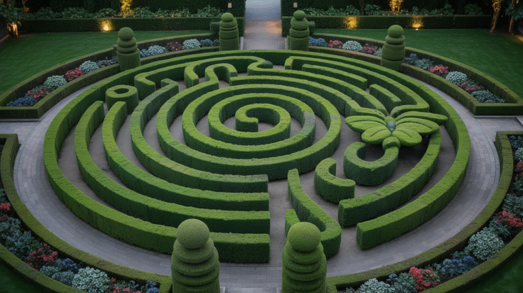 Sculpted Topiary Mazes