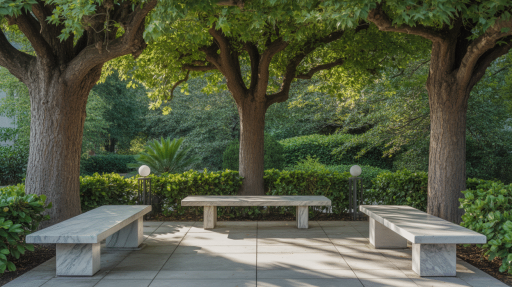 Elegant Stone Benches