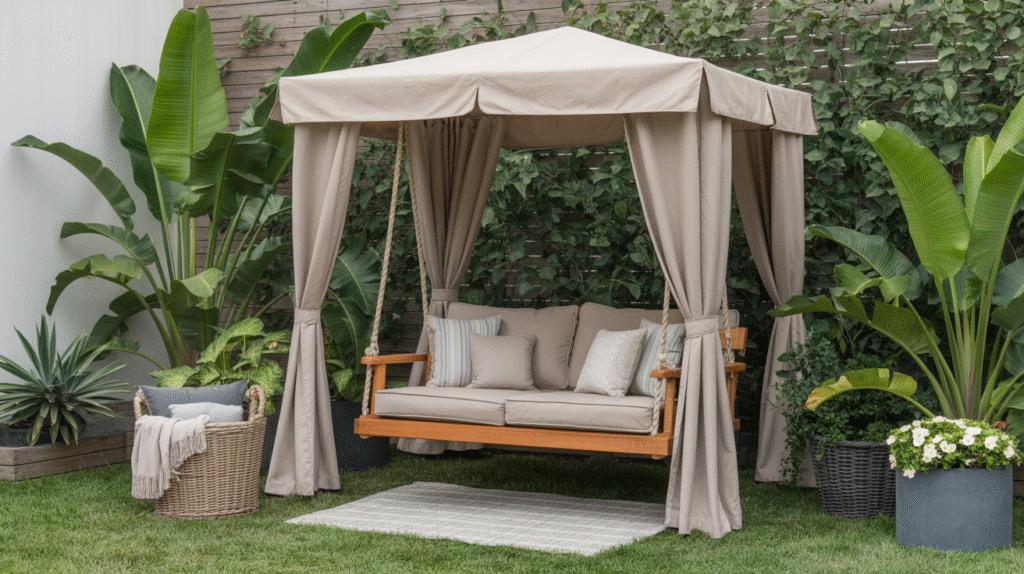 Canopy Swing Corner for Rocking Away Stress and Worries