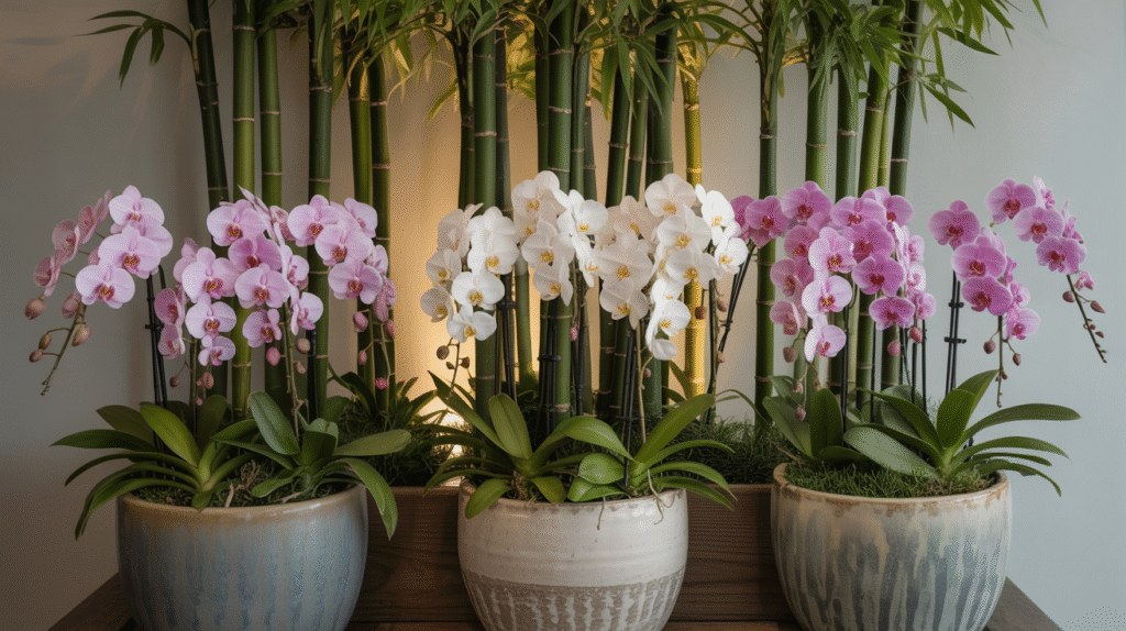 Bamboo and Orchid Elegance