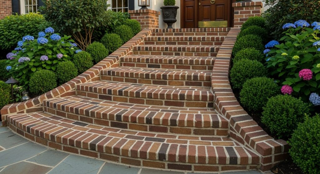 Brick Stairs for Traditional Appeal