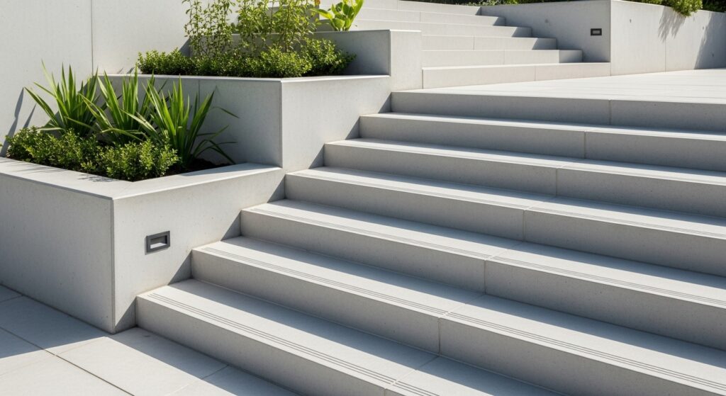 Concrete Steps with a Sleek Finish